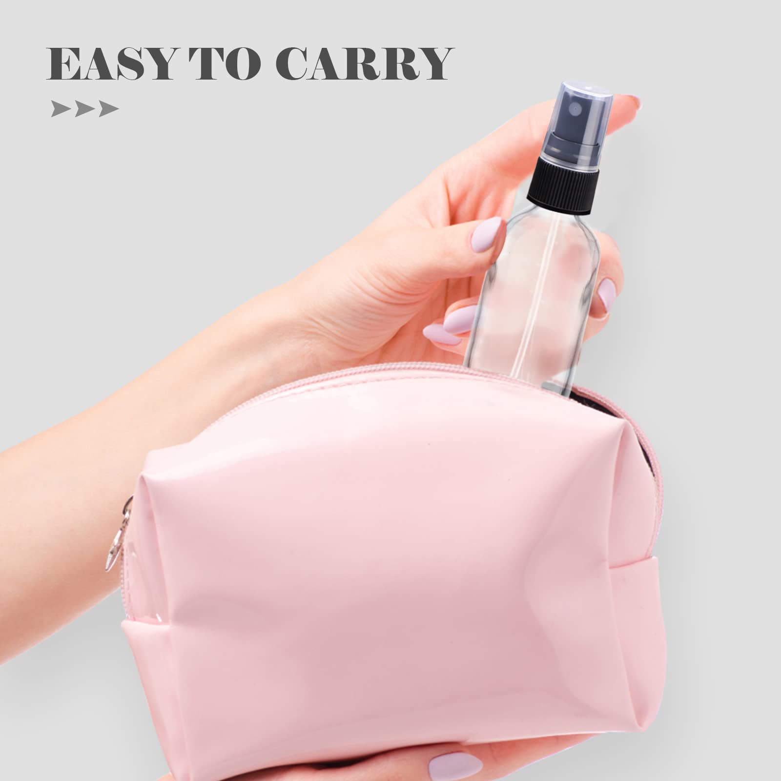 Wedama Mini Spray Bottles 4 Oz, Amber Glass Spray Bottles, Empty Small Spray Bottles With Funnel Dropper, Fine Mist For Hair, Tr